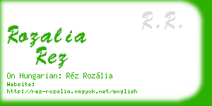 rozalia rez business card